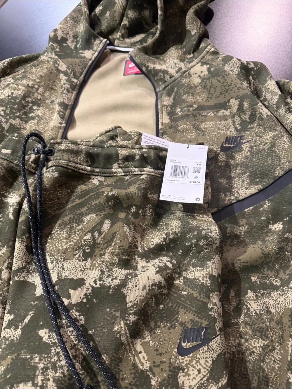 Nike Olive & Tan Camo Hoodie and Joggers Set